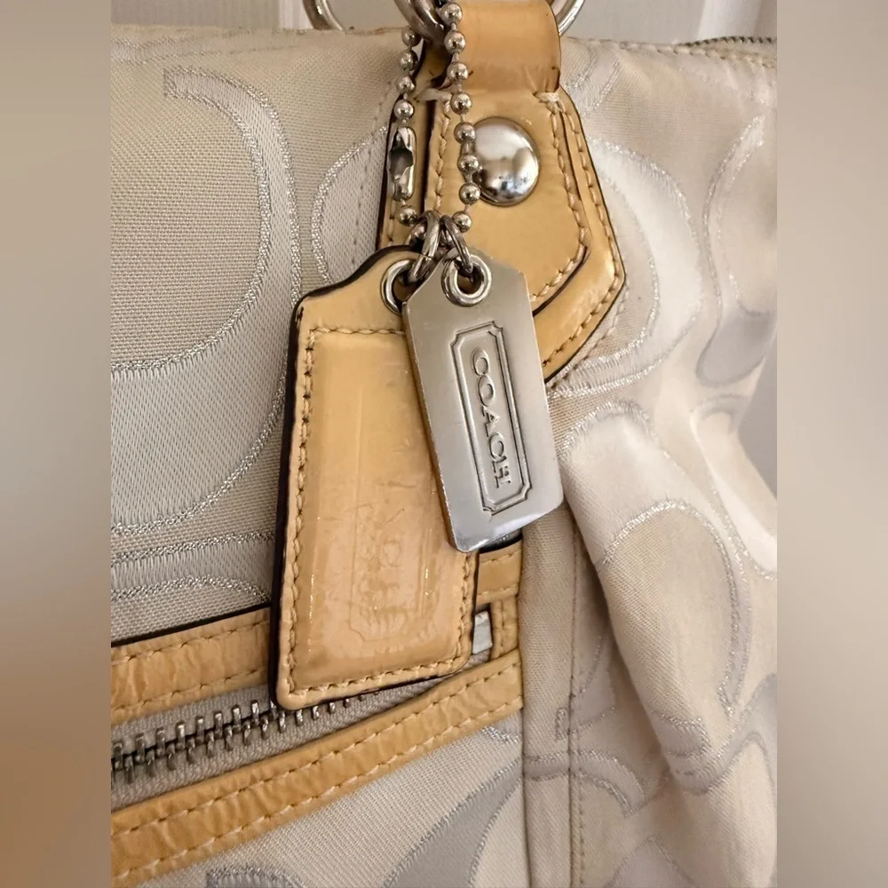 Coach Poppy Limited Edition Signature Sateen Glam Tote Bag - Picture 11 of 12